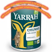 24er-SET Bio Bröckchen Huhn 405g Katze Nassfutter Yarrah